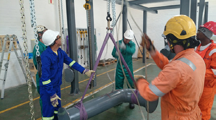 Multi-leg lift rigging practice