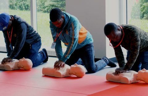 First aid scenario training