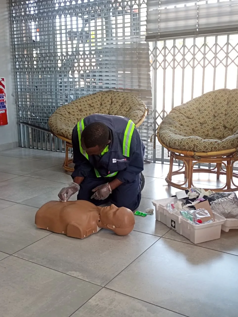 First aid practical training at Ellena